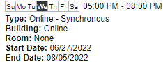 Online-Synchronous schedule