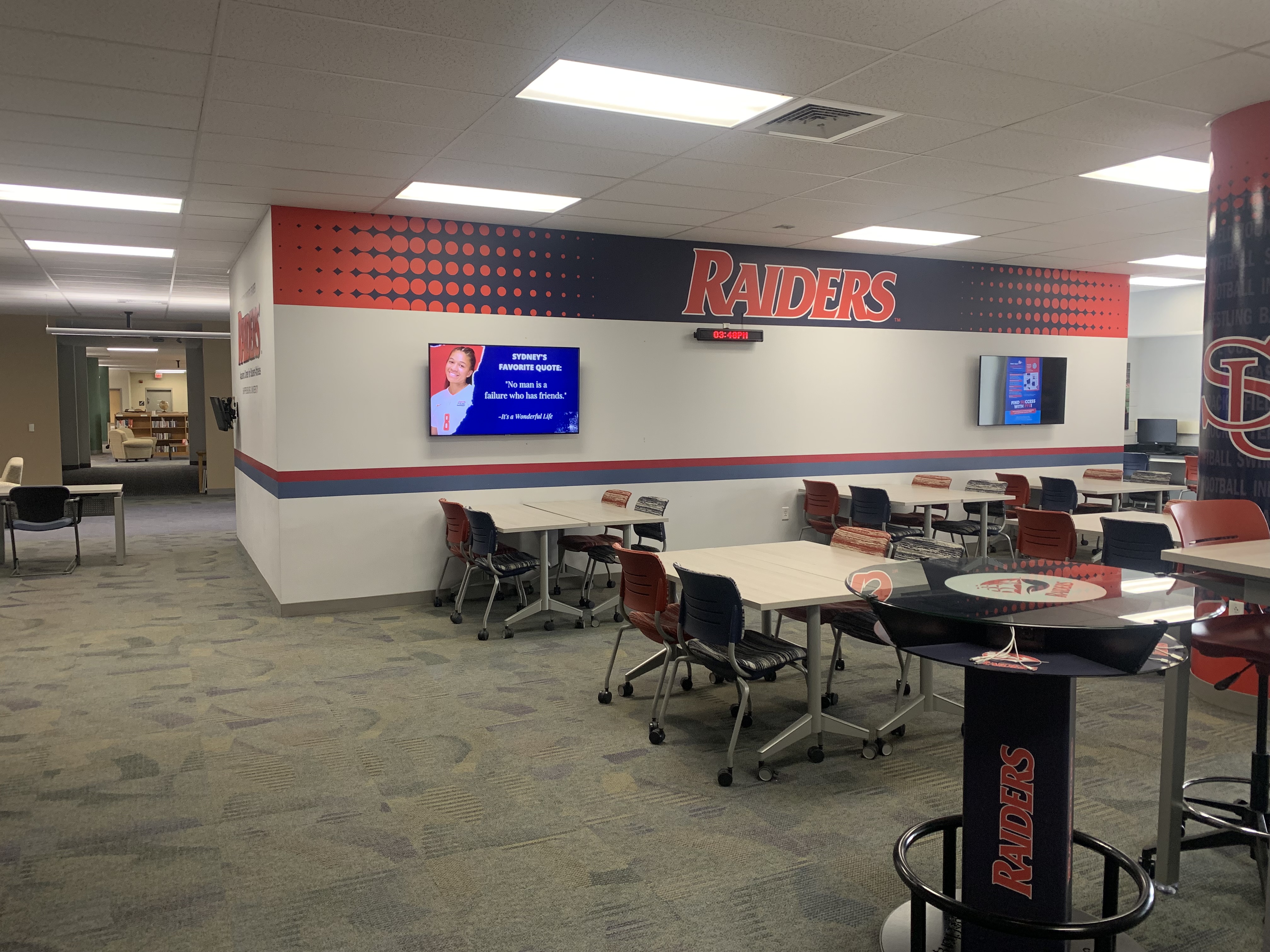 Raider resources room in library