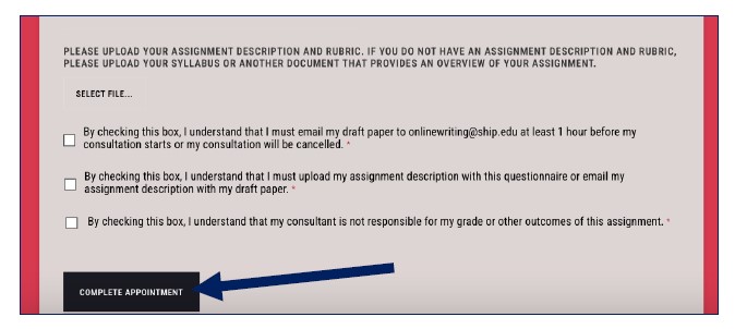 Graduate Writing Center screenshot 8